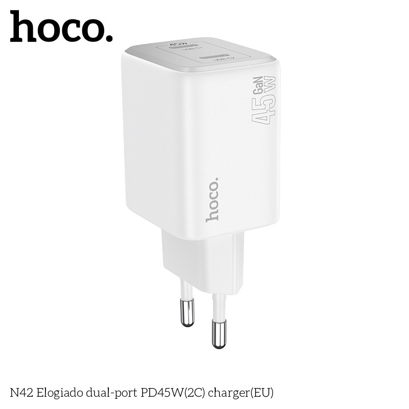 Củ sạc nhanh Hoco N42 45W 2 cổng typeC