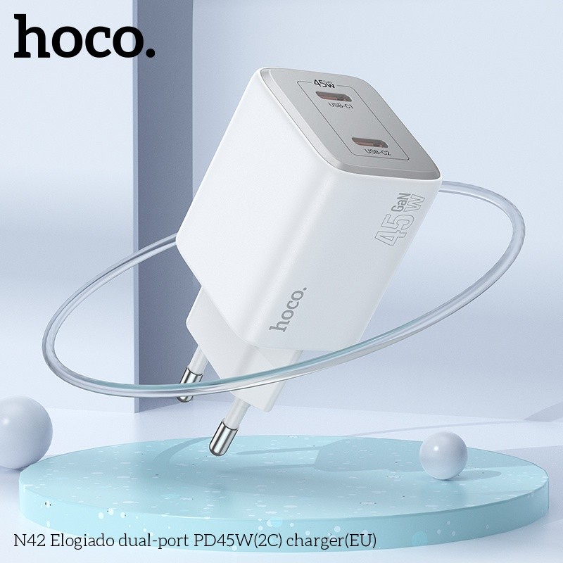 Củ sạc nhanh Hoco N42 45W 2 cổng typeC