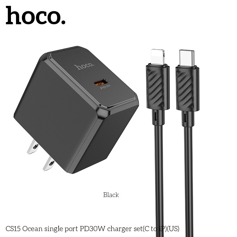 Bộ củ cáp sạc nhanh Hoco CS15 lightning