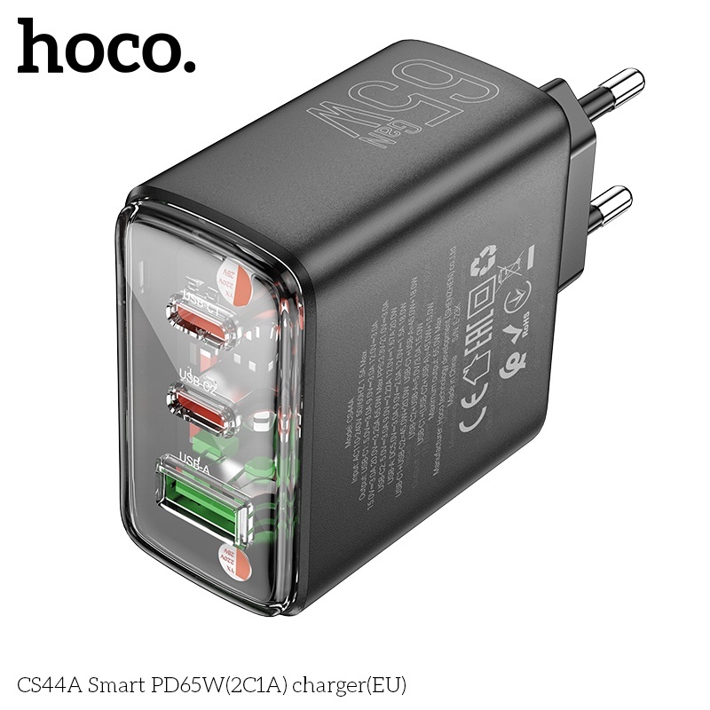 Củ sạc nhanh 3 cổng (2C 1A) Hoco CS44A 65W