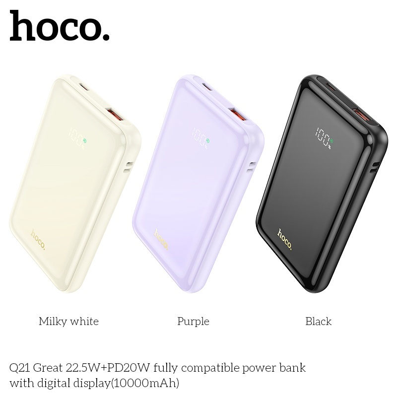 Pin sạc dự phòng sạc nhanh Hoco Q21 10.000mAh 22,5W+PD20W với màn hình kỹ thuật số