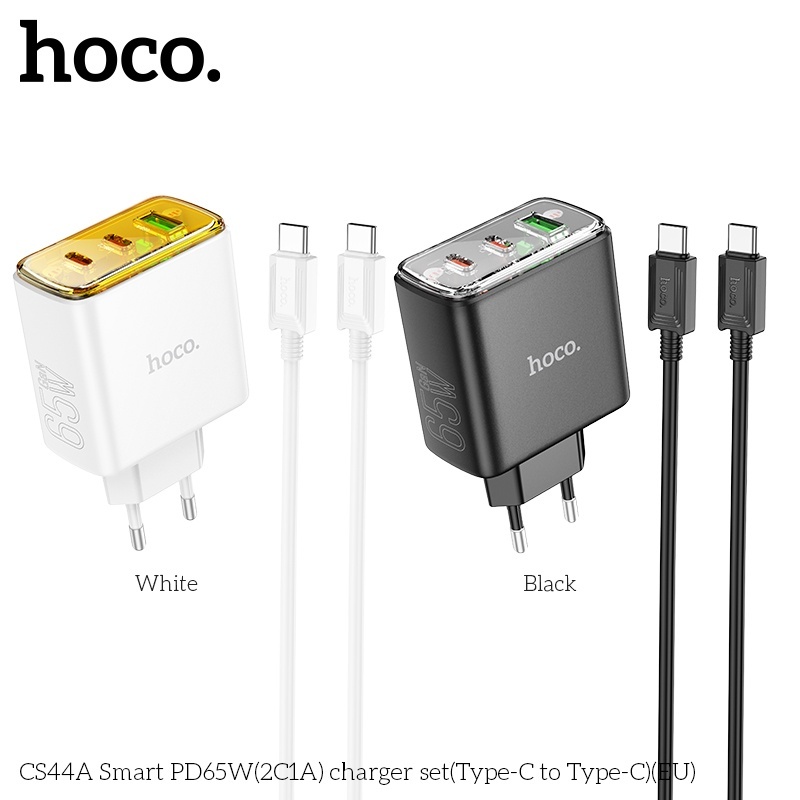 Bộ củ cáp sạc nhanh 3 cổng (1A 2c)Hoco CS44A typeC 65W