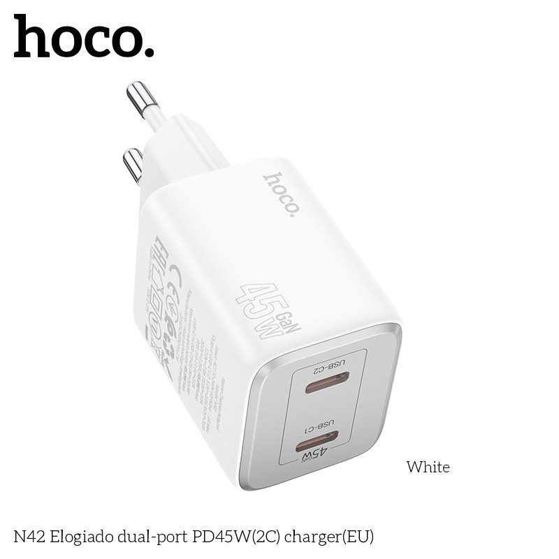 Củ sạc nhanh Hoco N42 45W 2 cổng typeC