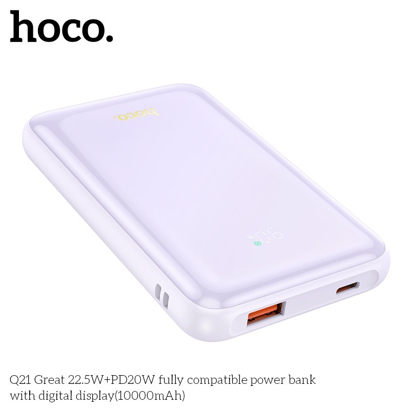 Pin sạc dự phòng sạc nhanh Hoco Q21 10.000mAh 22,5W+PD20W với màn hình kỹ thuật số