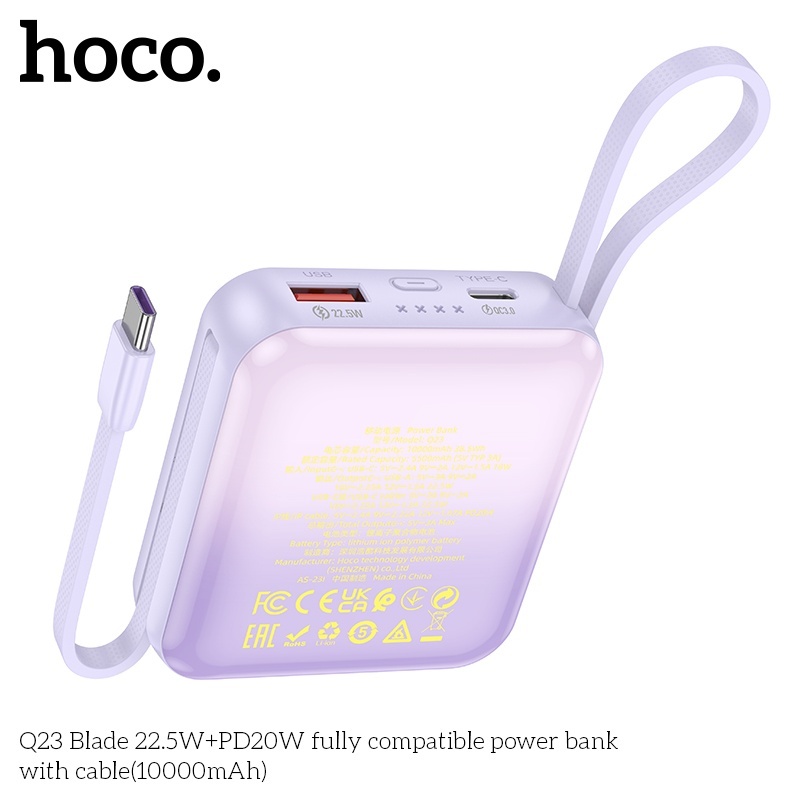 Pin sạc dự phòng sạc nhanh Hoco Q23 10.000mAh PD20W QC3.0