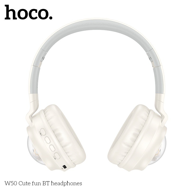 Tai nghe chụp tai cute bluetooth Hoco W50 RGB