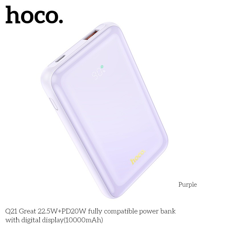 Pin sạc dự phòng sạc nhanh Hoco Q21 10.000mAh 22,5W+PD20W với màn hình kỹ thuật số