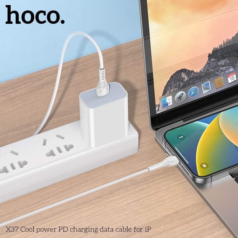 Cáp sạc nhanh Hoco X37 PD 0.5m typeC-lightning