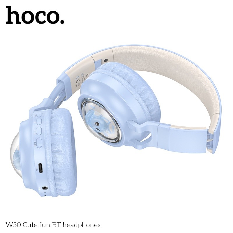 Tai nghe chụp tai cute bluetooth Hoco W50 RGB