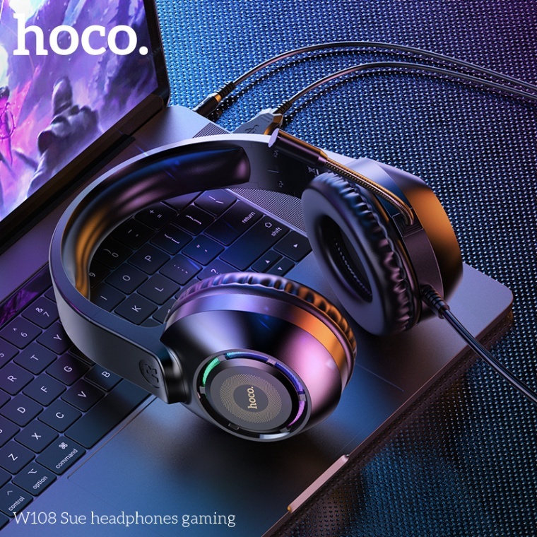 Tai nghe chụp tai gaming Hoco W108 RGB