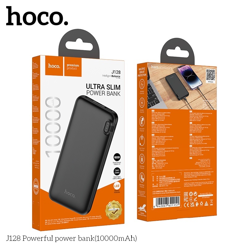 Pin sạc dự phòng siêu mỏng Hoco J128 10.000mAh