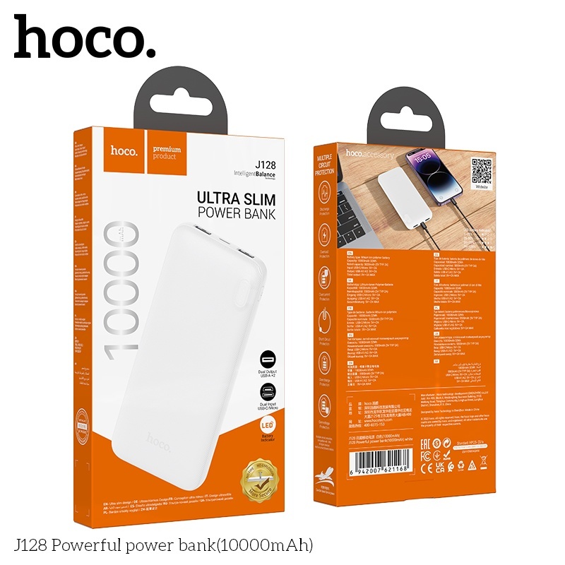 Pin sạc dự phòng siêu mỏng Hoco J128 10.000mAh