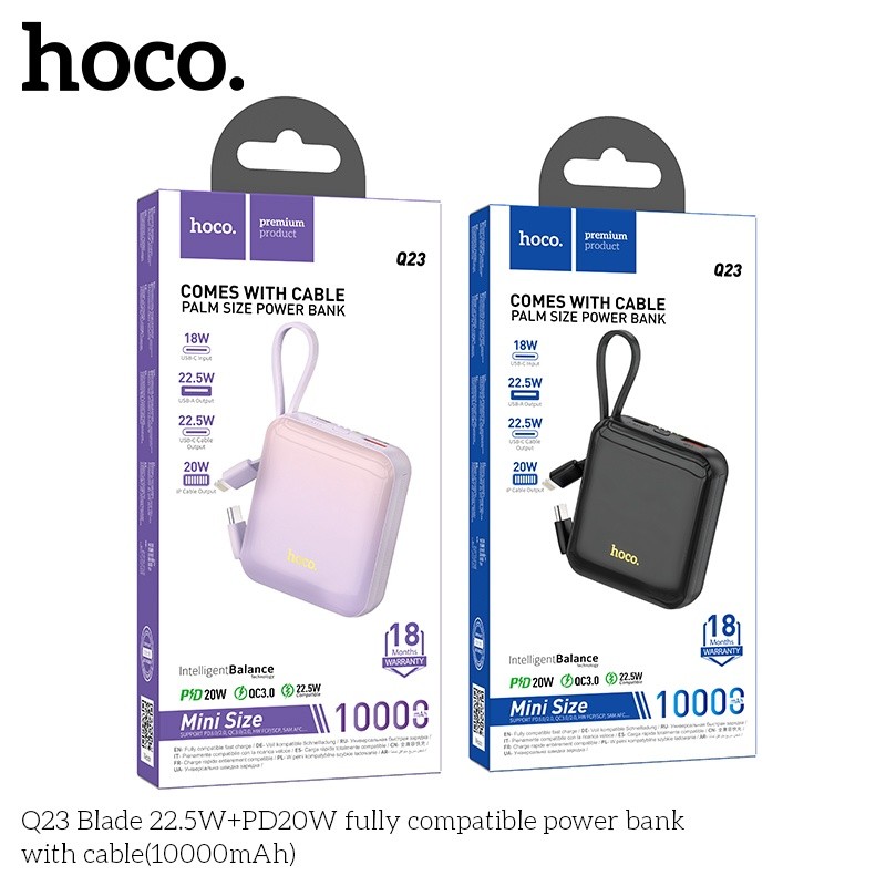 Pin sạc dự phòng sạc nhanh Hoco Q23 10.000mAh PD20W QC3.0