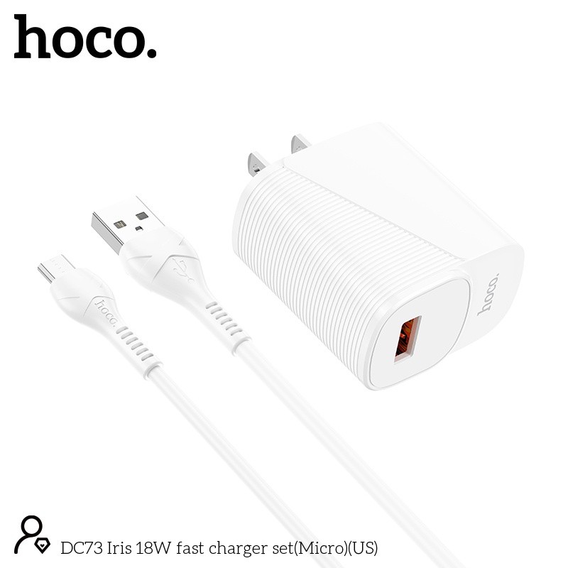 Bộ sạc nhanh QC18W Hoco DC73 micro