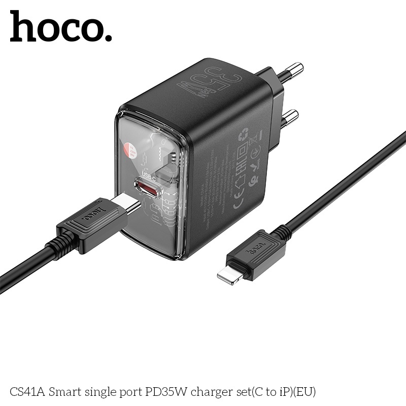 Bộ củ cáp sạc nhanh thông minh Hoco CS41A lightning 35W