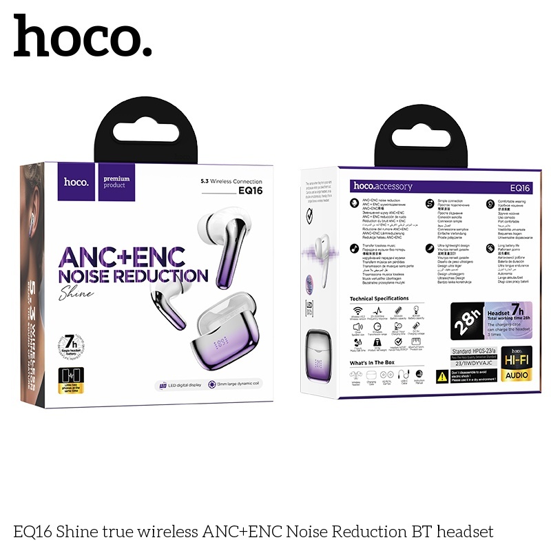 Tai nghe bluetooth Hoco EQ16 pin 7h ANC+ENC