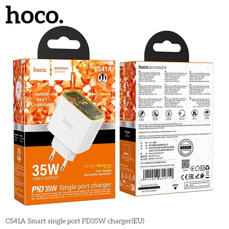 Củ sạc nhanh thông minh Hoco CS41A (1C 35W)