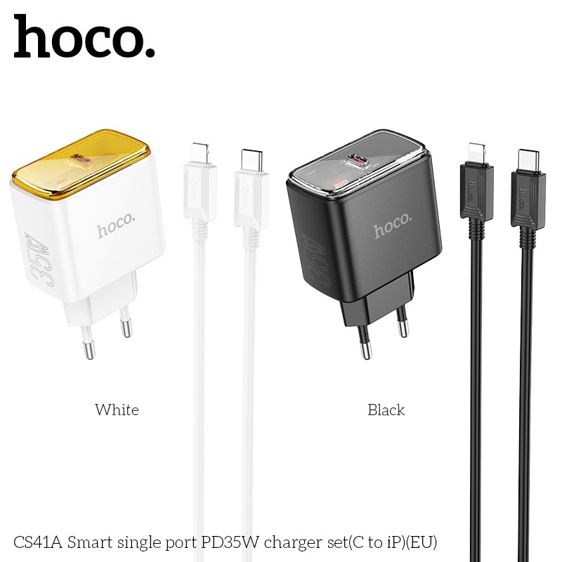 Bộ củ cáp sạc nhanh thông minh Hoco CS41A lightning 35W