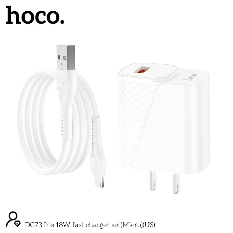 Bộ sạc nhanh QC18W Hoco DC73 micro