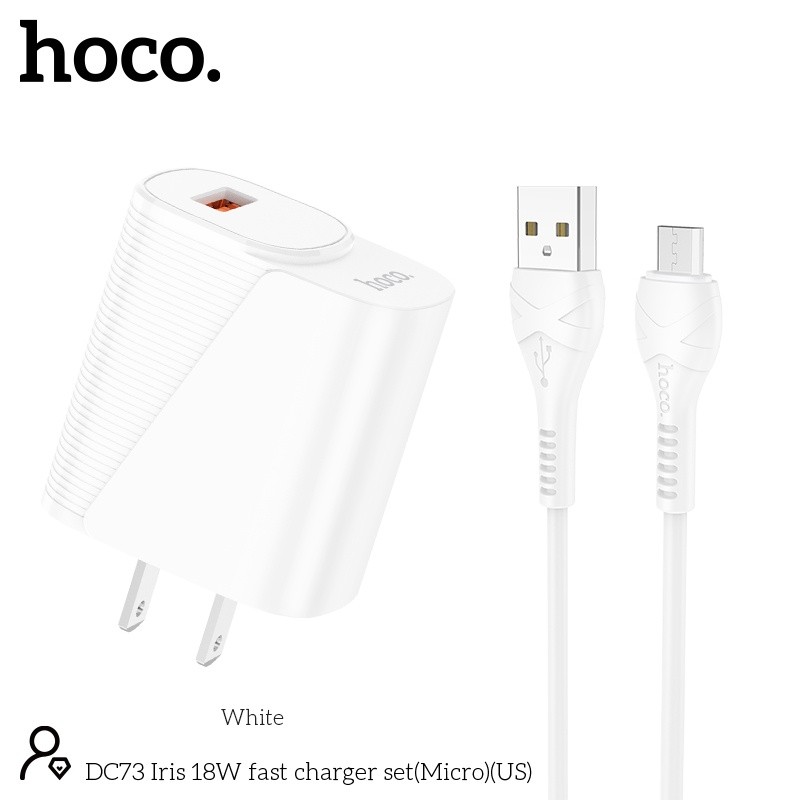 Bộ sạc nhanh QC18W Hoco DC73 micro