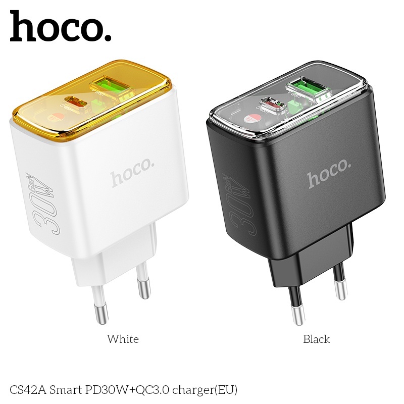 Củ sạc nhanh Hoco 2 cổng (1A 1C) CS42A PD30W QC3.0