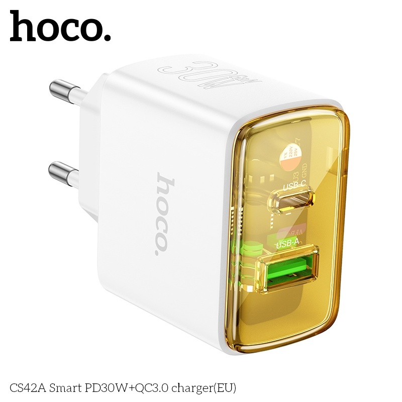 Củ sạc nhanh Hoco 2 cổng (1A 1C) CS42A PD30W QC3.0