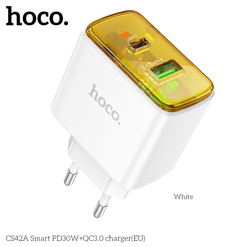 Củ sạc nhanh Hoco 2 cổng (1A 1C) CS42A PD30W QC3.0