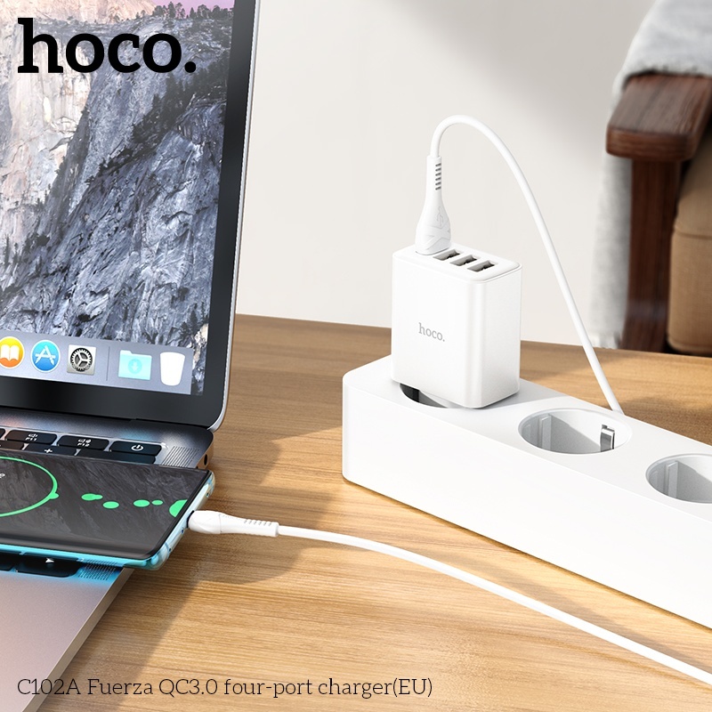 Củ sạc 4 cổng USB Hoco C102A QC3.0 28.5W