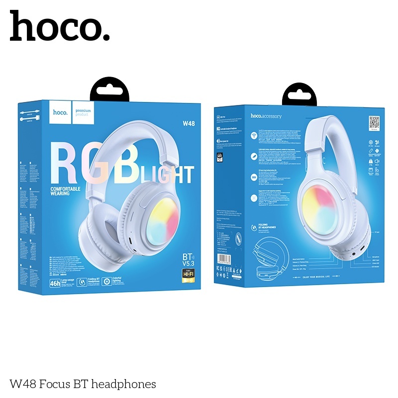 Tai nghe bluetooth V5.3 RGB Hoco W48