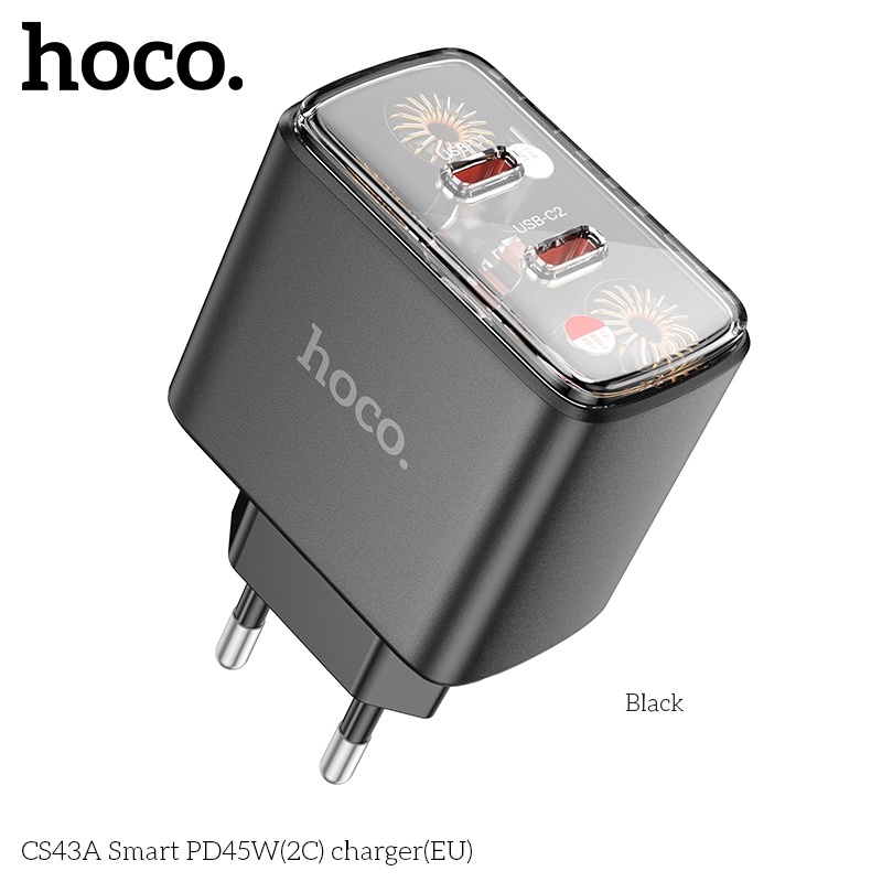 Củ sạc nhanh 2 cổng (2A) Hoco CS43A PD45W