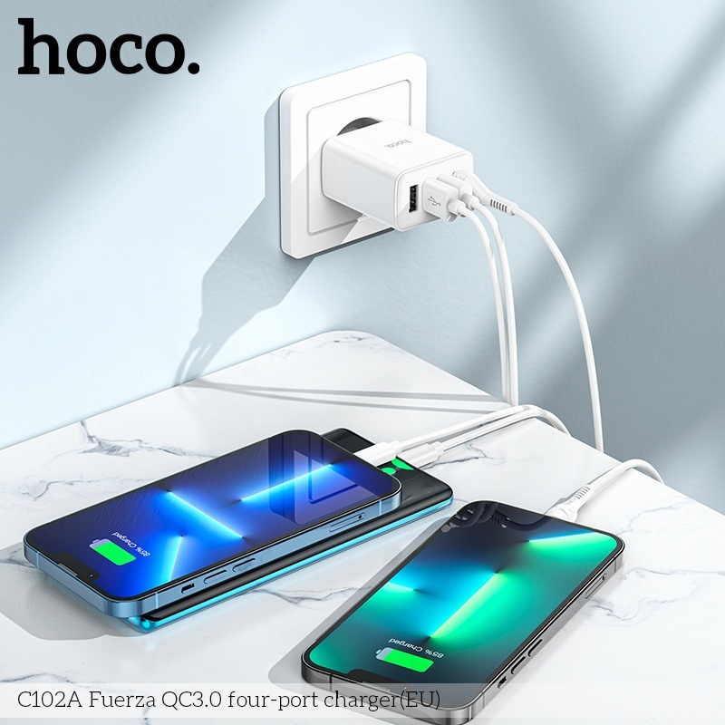 Củ sạc 4 cổng USB Hoco C102A QC3.0 28.5W