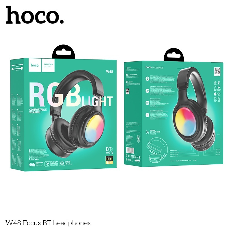 Tai nghe bluetooth V5.3 RGB Hoco W48