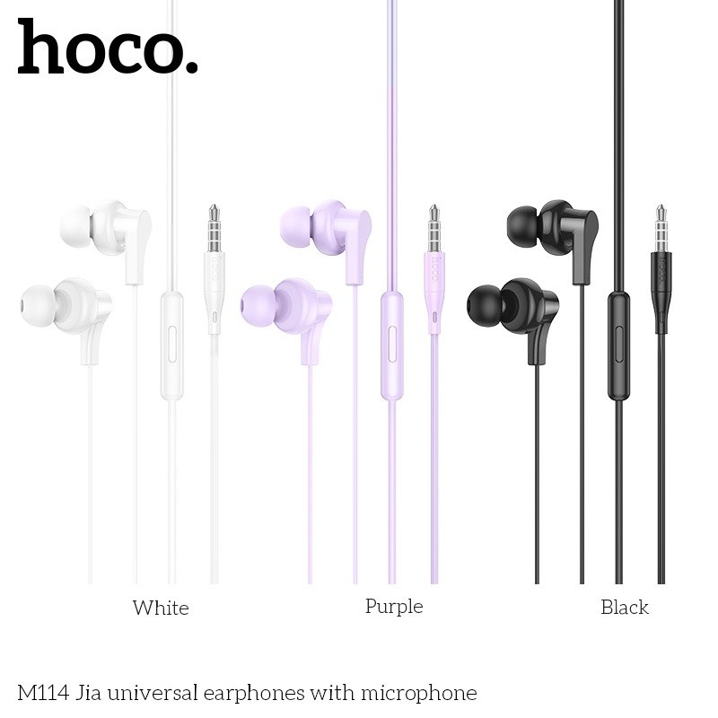 Tai nghe dây chân 3.5mm Hoco M114 Hi-Fi Audio