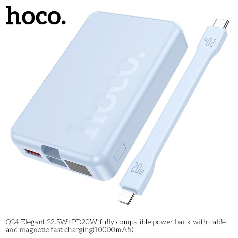 Pin sạc dự phòng sạc không dây kèm cáp sạc 22.5W OD20W Hoco Q24 10.000mAh