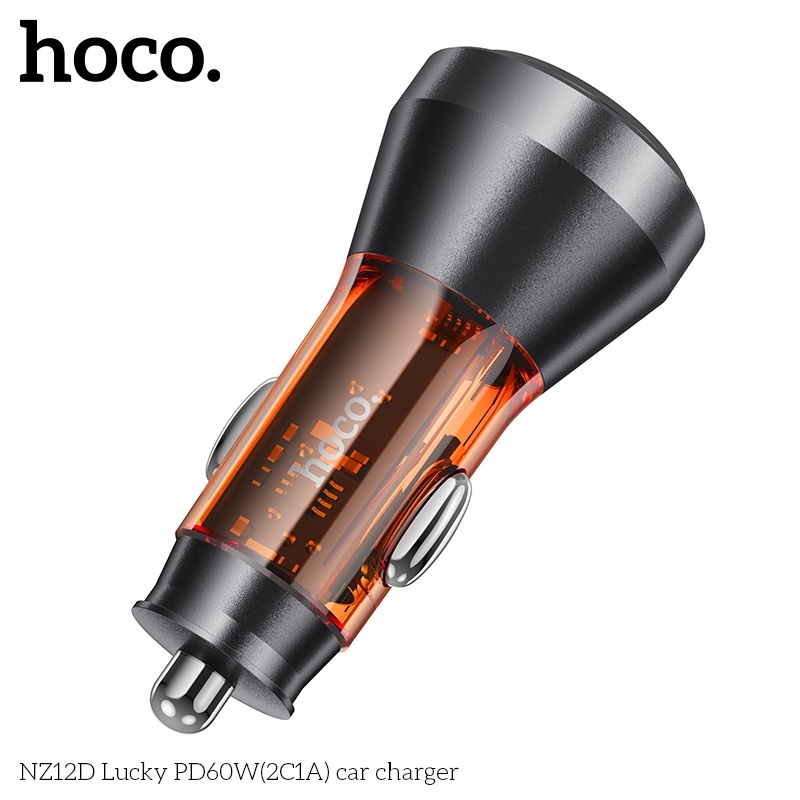 Tẩu sạc 3 cổng PD60W(2C1A) Hoco NZ12D