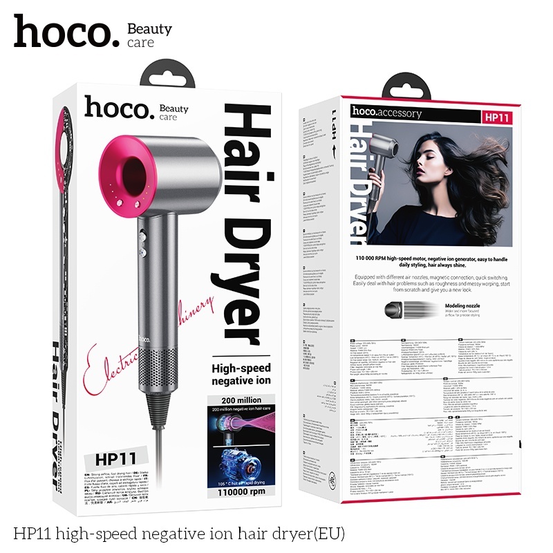 Máy sấy tóc ion âm tốc độ cao Hoco HP11