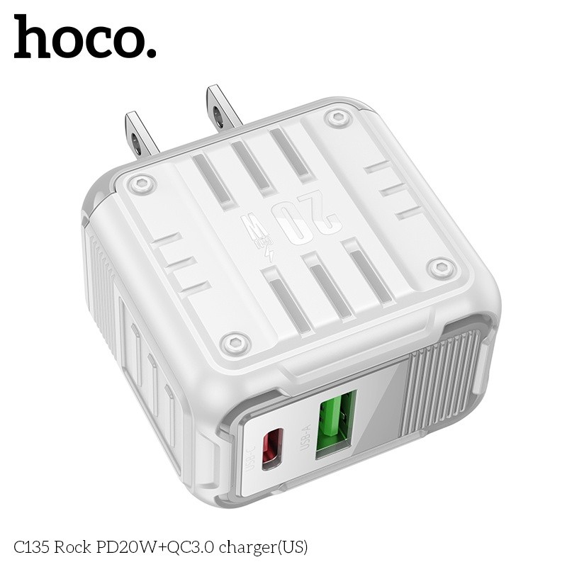 Củ sạc nhanh PD20W+QC3.0 Hoco C135