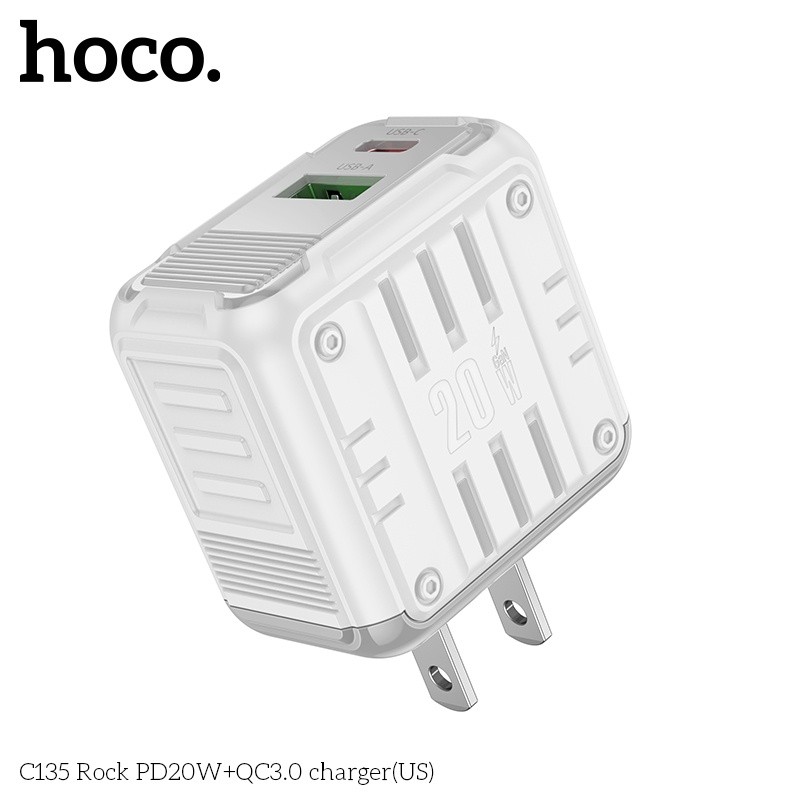 Củ sạc nhanh PD20W+QC3.0 Hoco C135