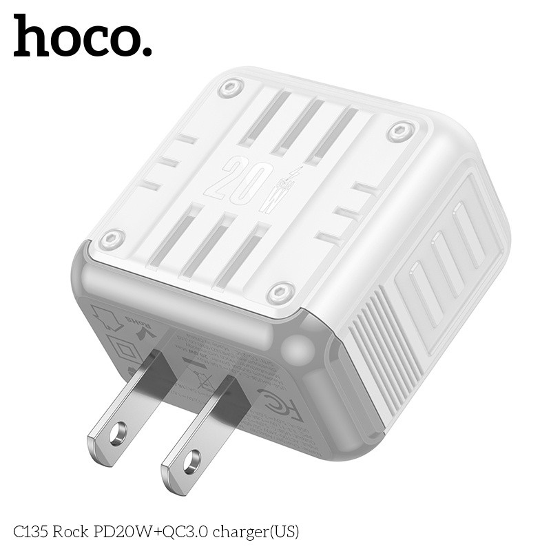 Củ sạc nhanh PD20W+QC3.0 Hoco C135