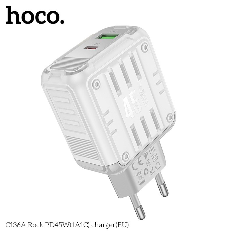 Củ sạc nhanh PD45W(1A1C) Hoco C136A