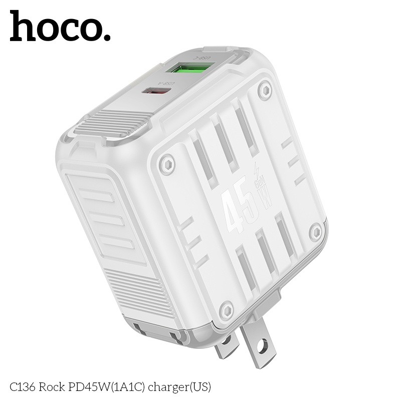 Củ sạc nhanh PD45W(1A1C) Hoco C136
