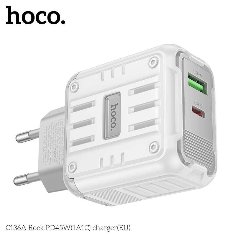 Củ sạc nhanh PD45W(1A1C) Hoco C136A