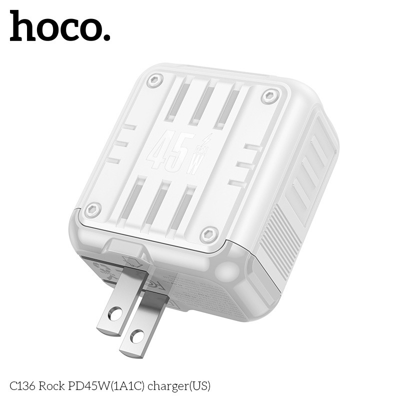 Củ sạc nhanh PD45W(1A1C) Hoco C136