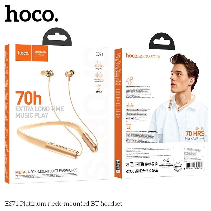 Tai nghe thể thao đeo cổ bluetooth Hoco ES71