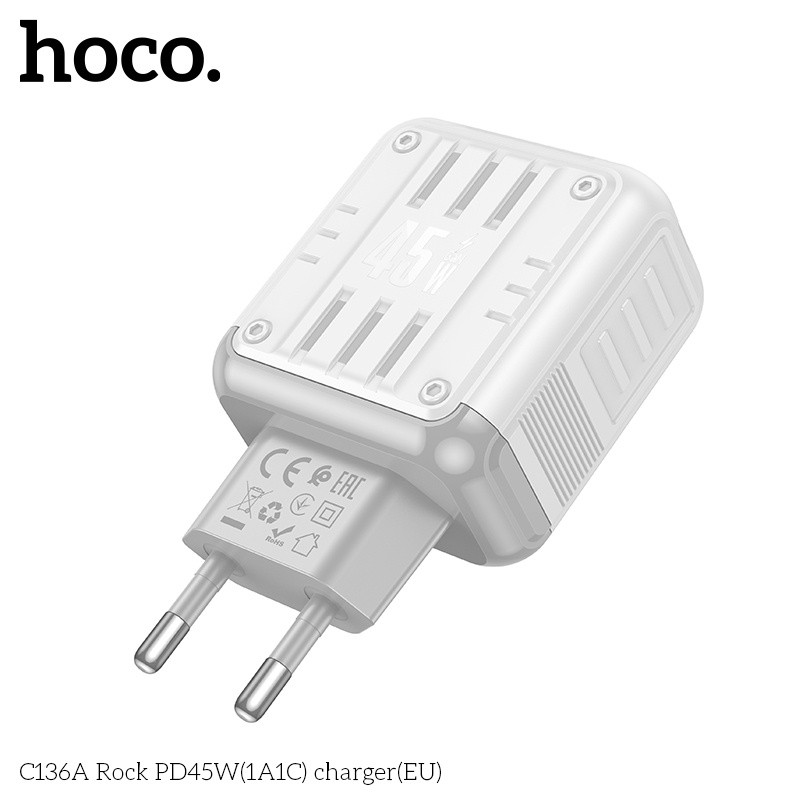 Củ sạc nhanh PD45W(1A1C) Hoco C136A