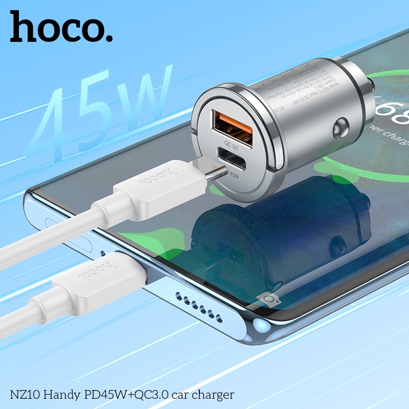 Tẩu sạc nhanh PD45W+QC3.0 Hoco NZ10