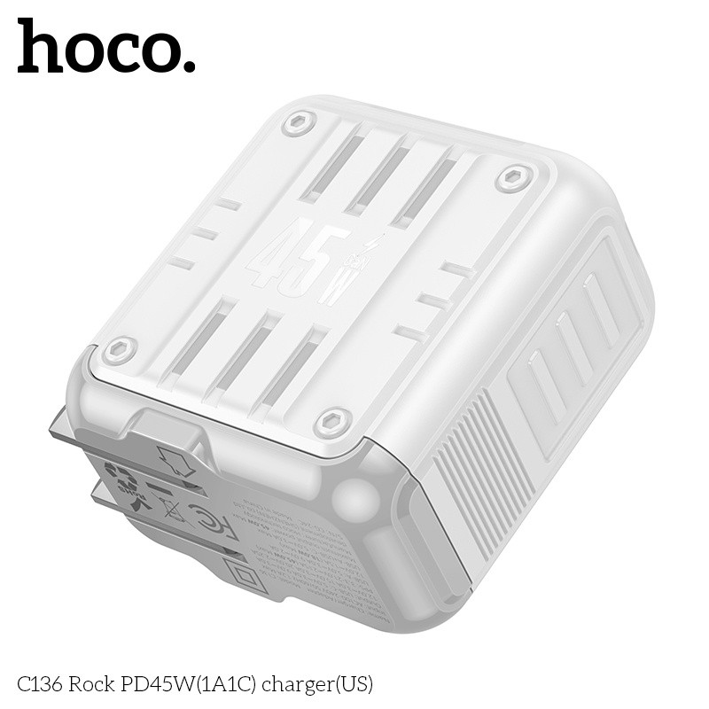 Củ sạc nhanh PD45W(1A1C) Hoco C136