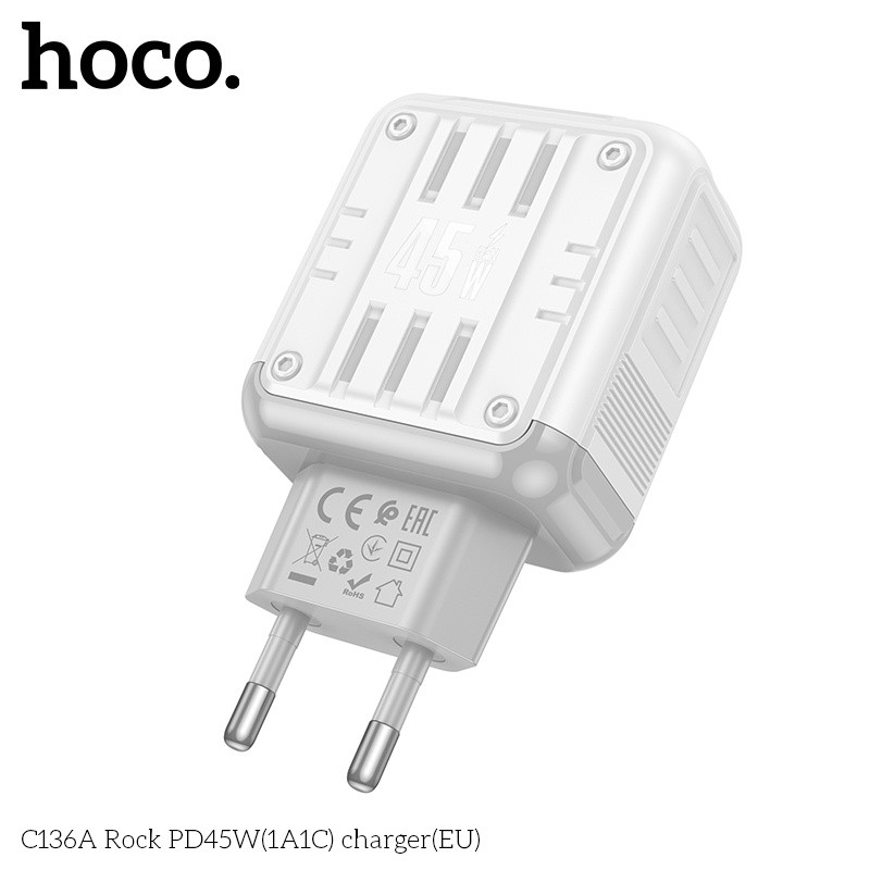 Củ sạc nhanh PD45W(1A1C) Hoco C136A