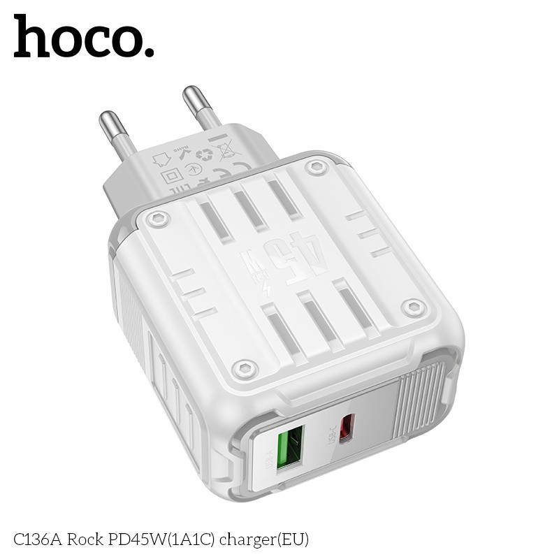 Củ sạc nhanh PD45W(1A1C) Hoco C136A