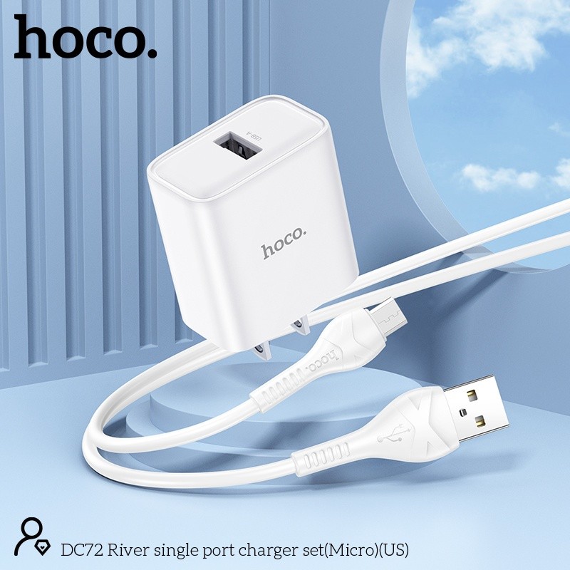 Bộ củ cáp sạc Hoco DC72 micro 2.4a